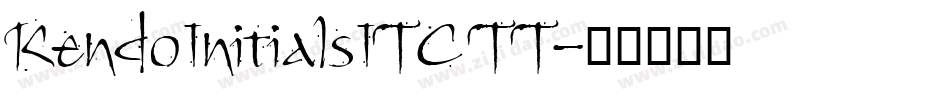 KendoInitialsITC TT字体转换
